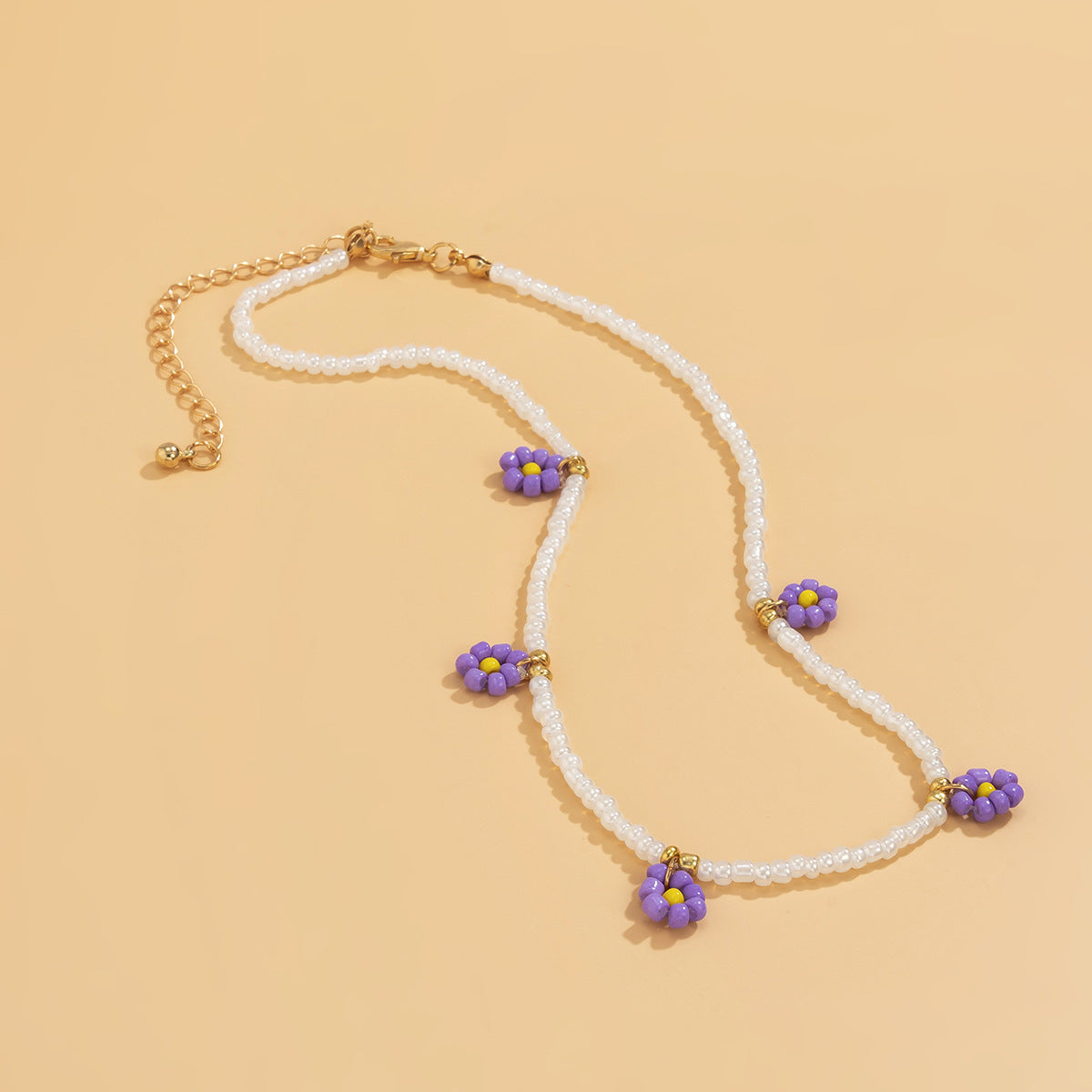 Planderful Vienna Verve Daisy Fringe Collarbone Necklace For Women Elegant Holiday Style
