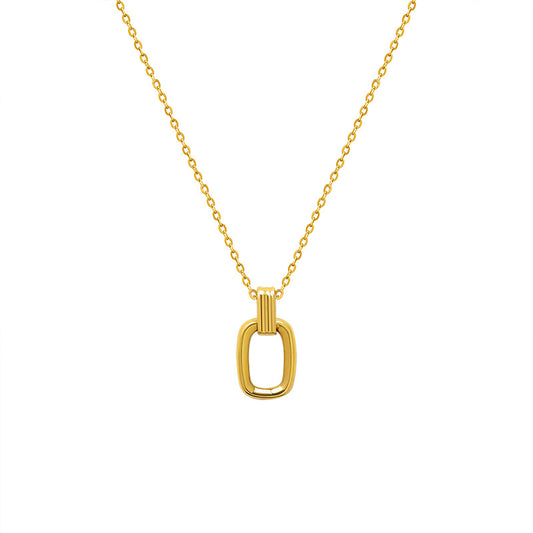 Geometric Gold-Plated Choker Necklace for Women