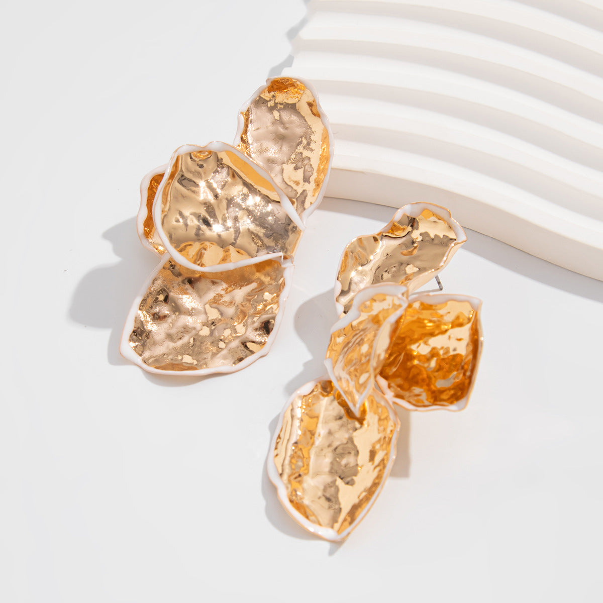 Planderful Vienna Verve Earrings – Elegant Three-Dimensional Flower Design