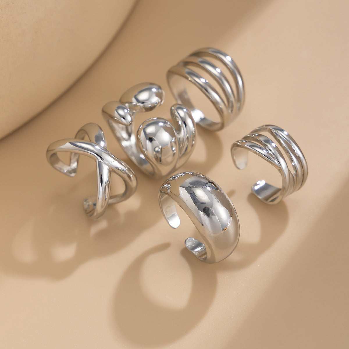 Planderful Vienna Verve Ring Set – Exaggerated Baroque Design