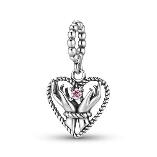 Planderful Jewelry Sterling Silver Heart Pendant With Zircon
