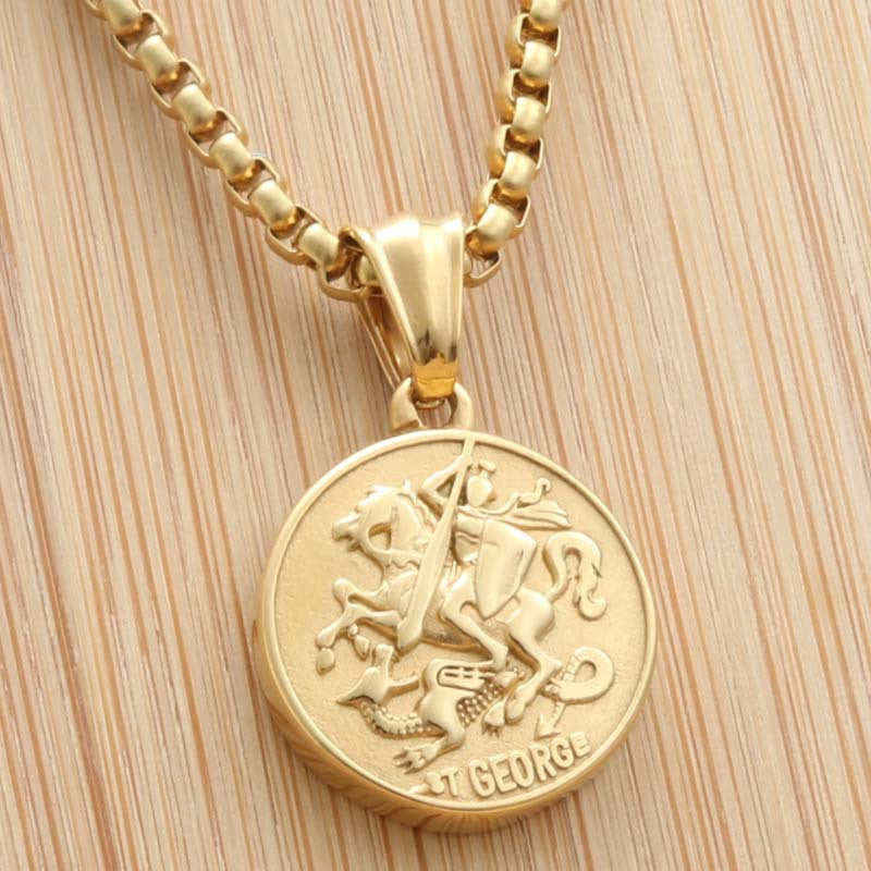 Titanium Steel Hip Hop Pendant Necklace for Men - European and American Nightclub Style