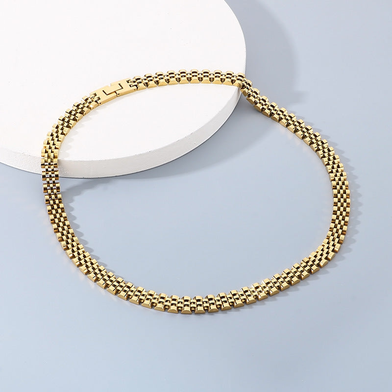 Planderful Glossy Hip Hop 10mm Five Row Chain For Men