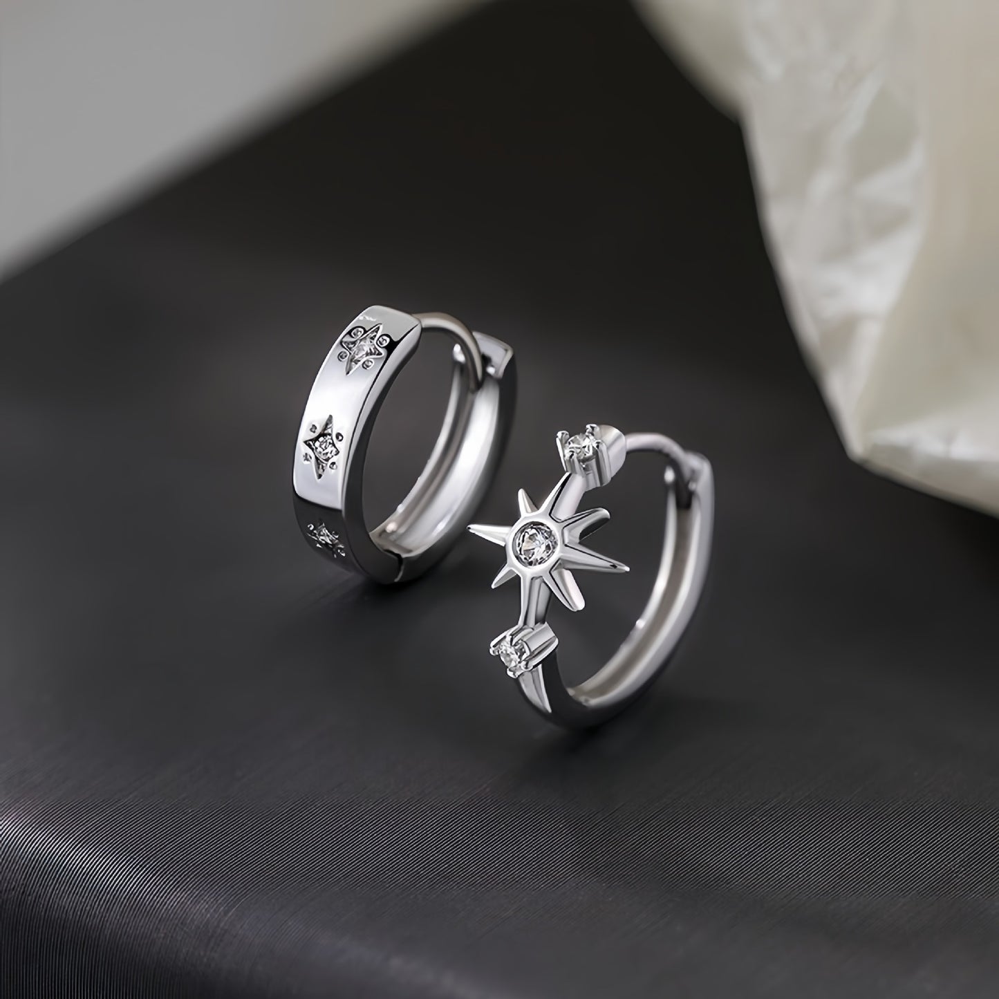 Planderful Sterling Silver Hexagram Earrings For Women Niche Design Studs Premium Everyday Accessories