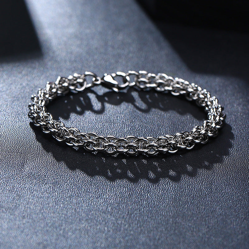 Stainless Steel Lantern Chain Bracelet Steel Male Thick Bracelet