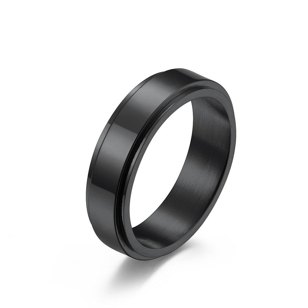 Cold Neutral Wind Genderless Stainless Steel Couple Ring