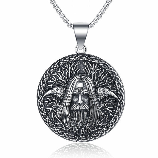 Titanium Steel Necklace - Nordic Viking Wizard Statement