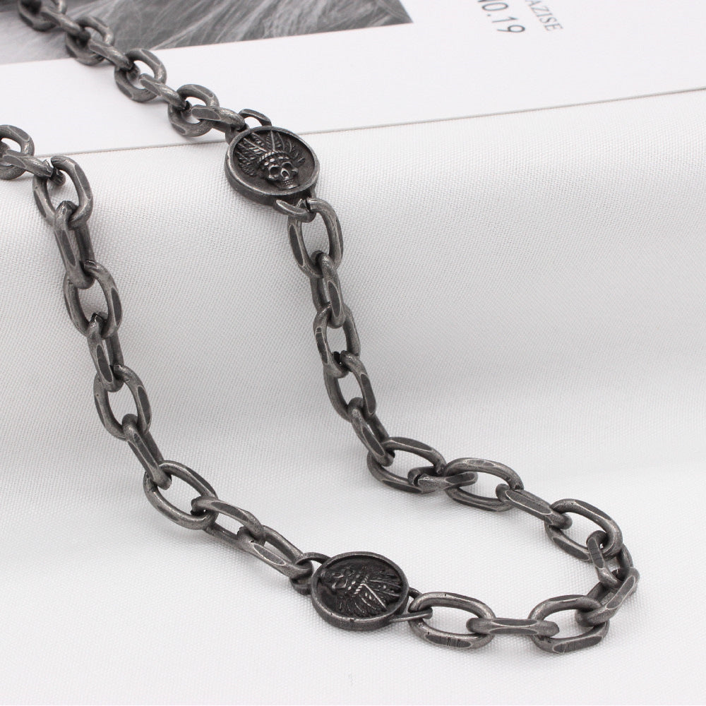 Titanium Steel Necklace Durable For Men Unisex Retro Statement Jewelry Planderful Everyday Genie Collection