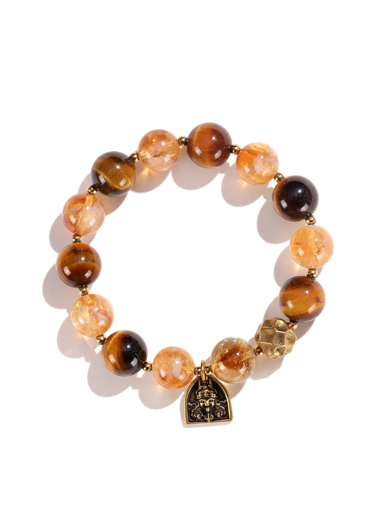 Planderful Fortune's Favor Bracelet – Premium Tiger's Eye and Citrine Design