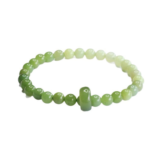 Gradient Hetian Jade Slider Bracelet