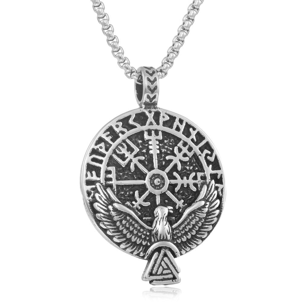 European And American Stainless Steel Viking Triangle Pendant