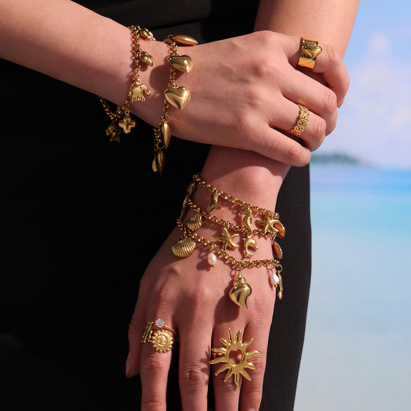 Planderful Everyday Genie Elephant Womens Bracelet 18K Gold