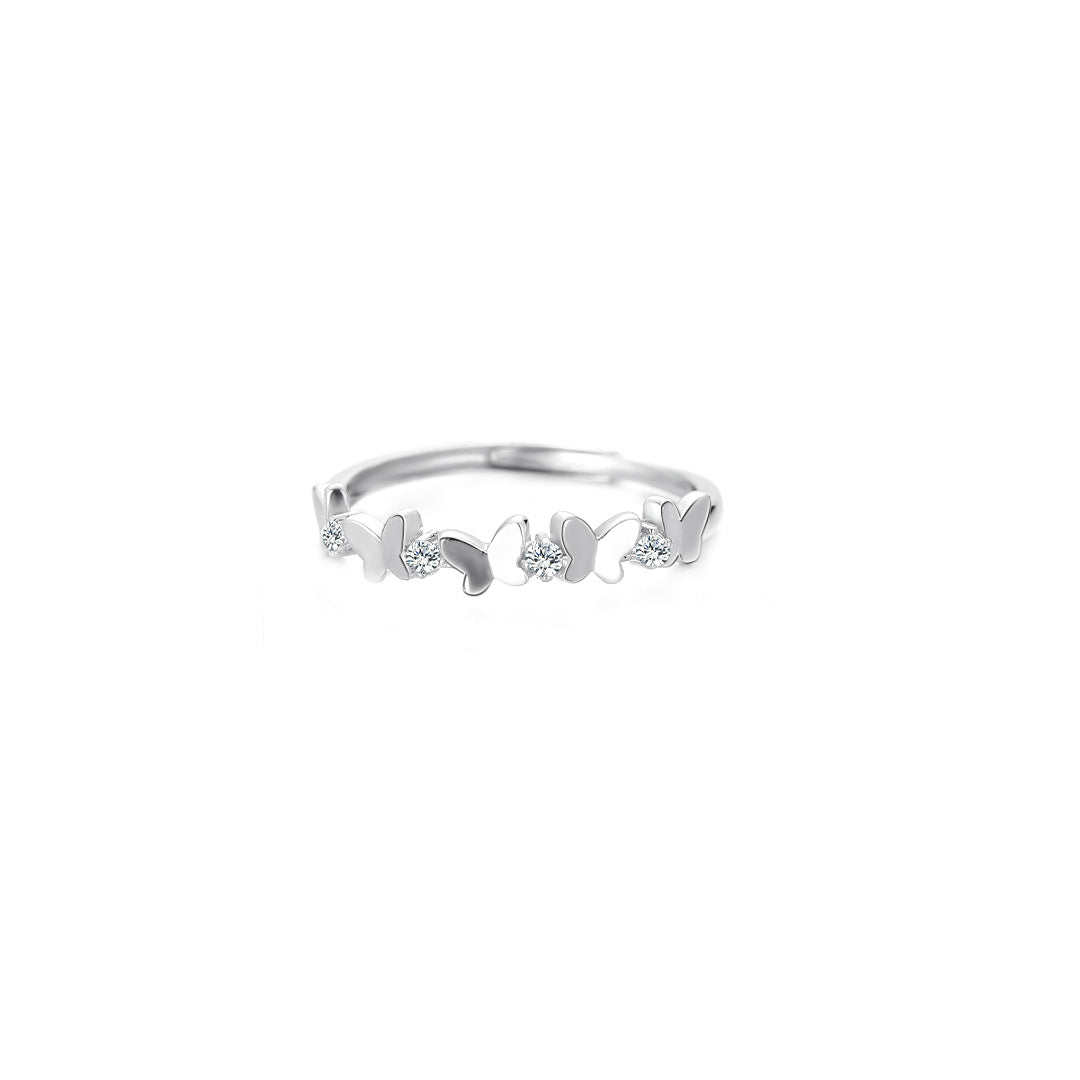 Butterfly Flying S925 Sterling Silver Women's Ring