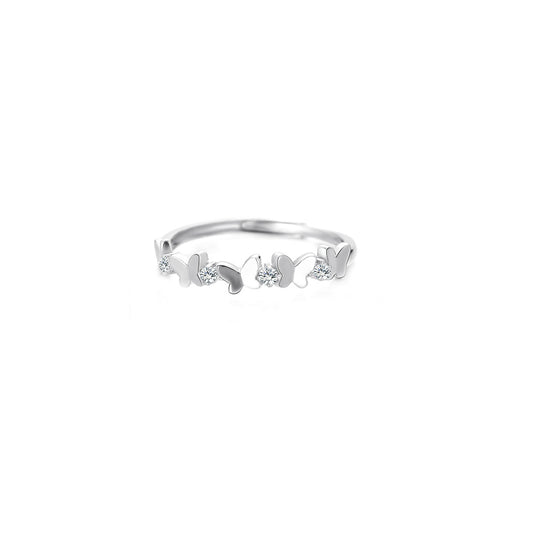 Butterfly Flying S925 Sterling Silver Women's Ring