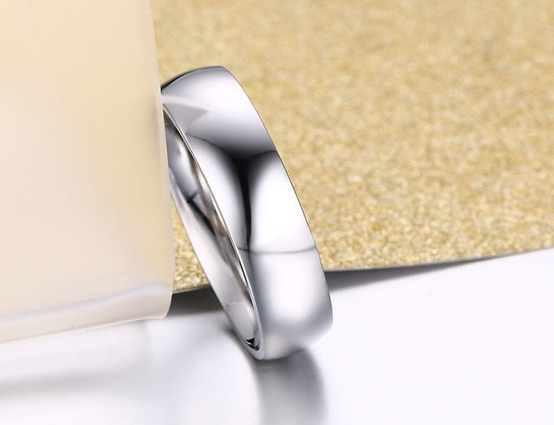 Titanium Steel Plain Ring Simple Personality Men's Ring