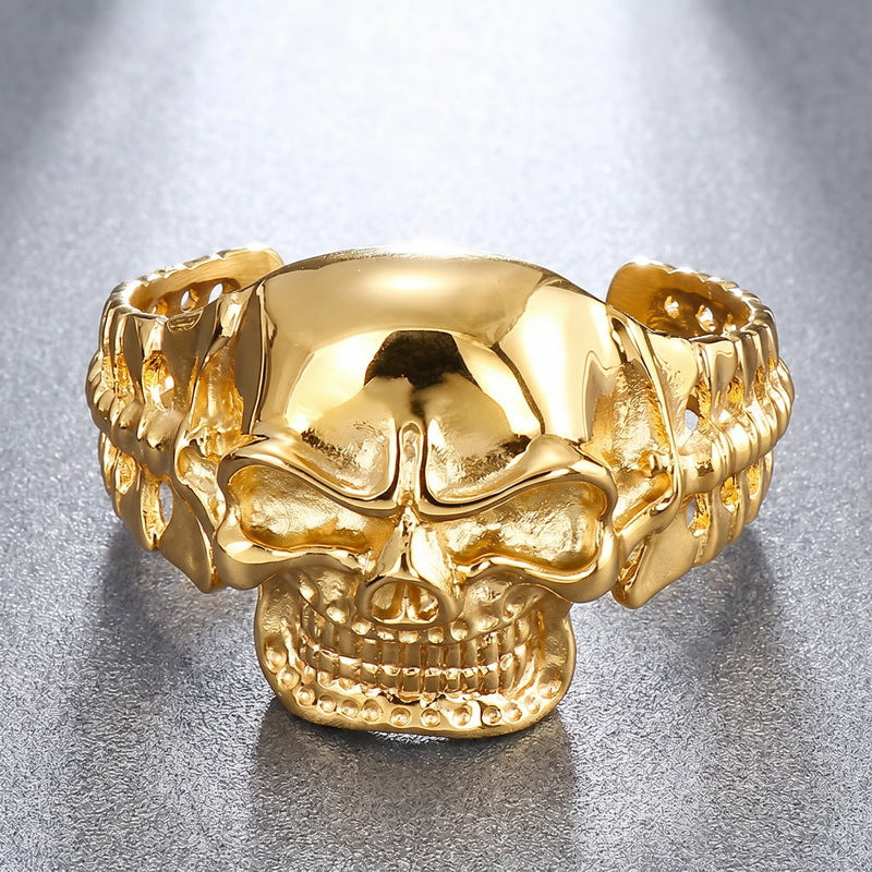 Titanium Steel – Punk Skull Ghost Head Men's Bracelet – Stainless Steel Titanium Steel