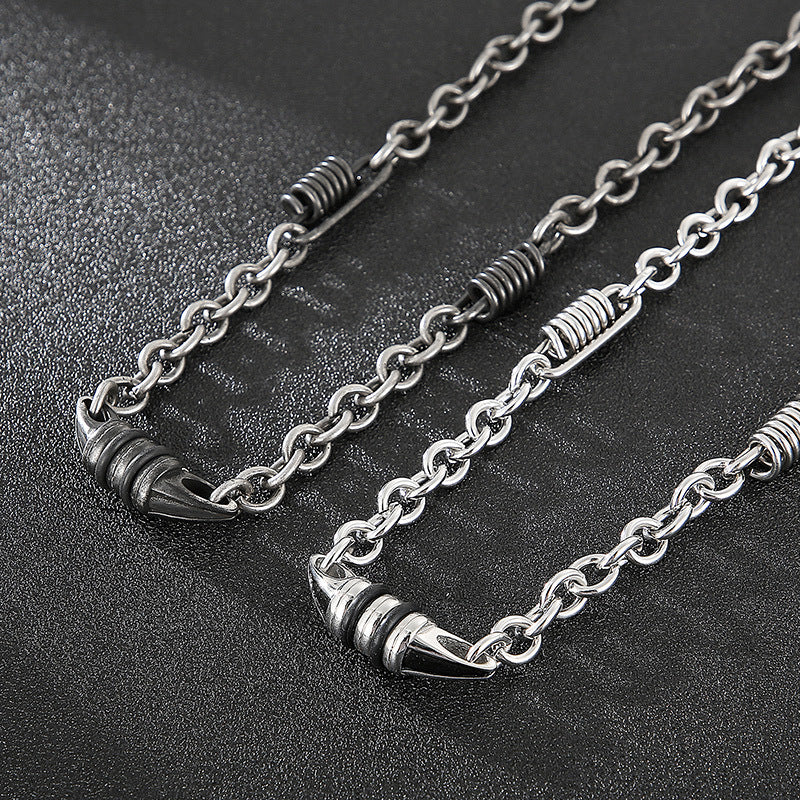 Enjoy Creative Models, Street Auction Round O-Chain Splicing Olive Core Spring Men's Necklace