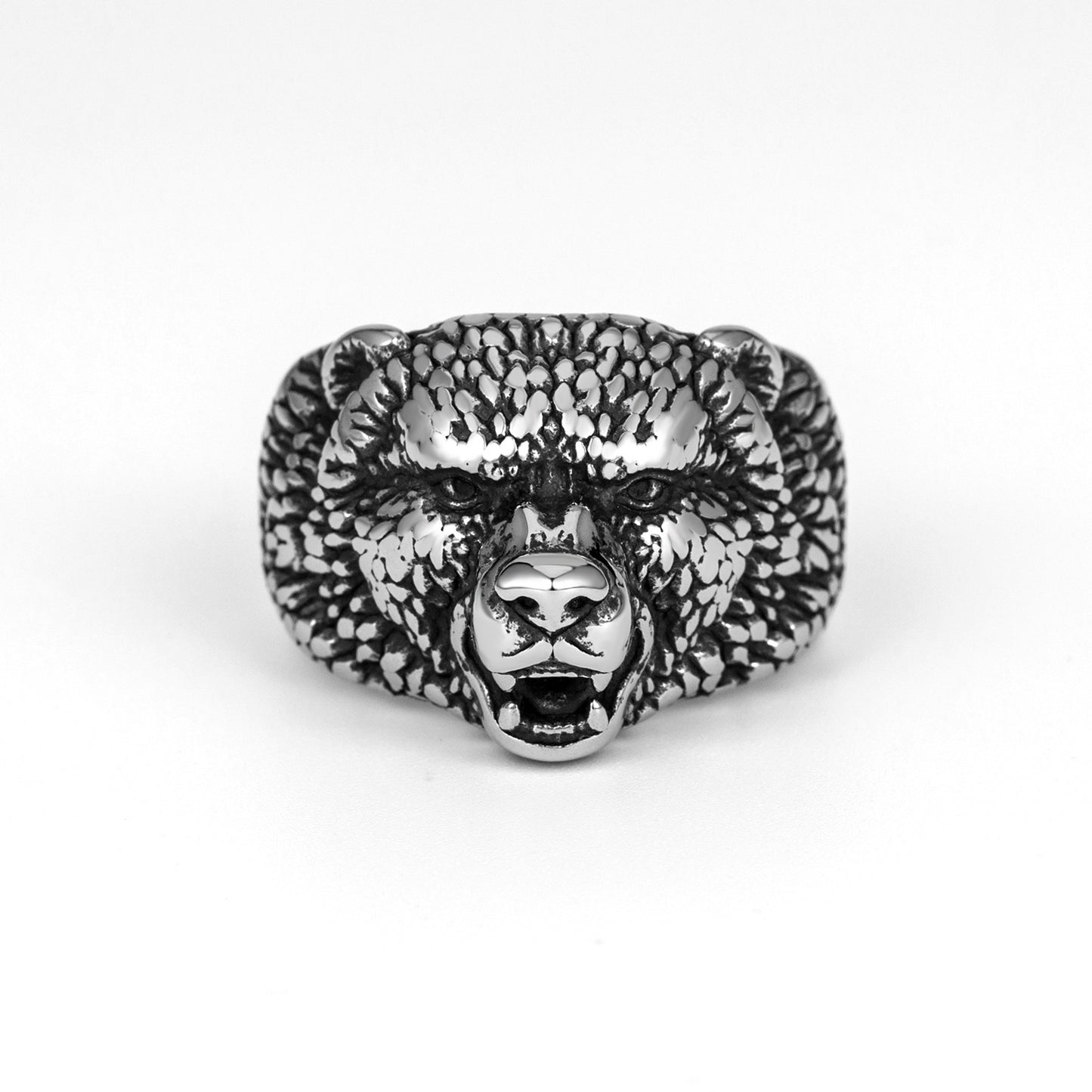 Titanium Steel Ring - Statement Retro Wolf Head Men's Ring For Dominant Style Planderful