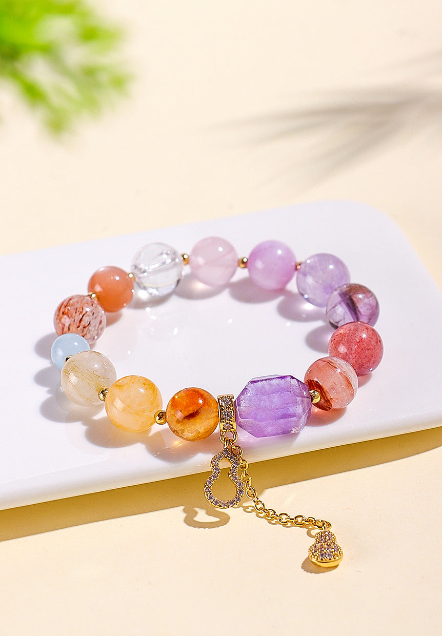 Planderful Fortune's Favor Bracelet – Good Luck Black Gold Super Seven Design