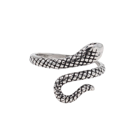 Simple Snake Titanium Steel Ring for Men