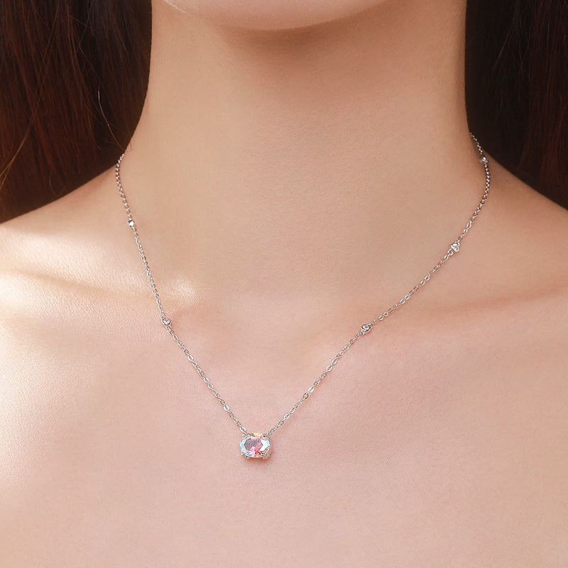 Everyday Genie Sterling Silver Zircon Necklace for Women