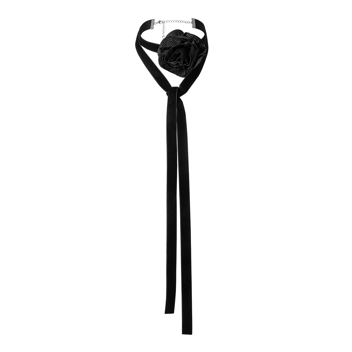 Customized Handcrafted Tassel Necklace, Unique Long Handmade Flower Velvet Choker Neck Chain, International Jewelry Inspired by Europe and America