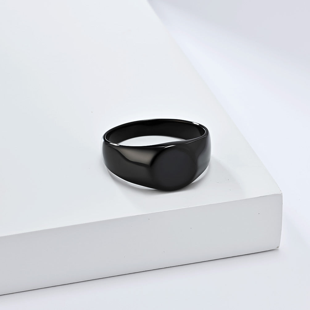 Cold And Smooth Titanium Steel Ring For Men And Women