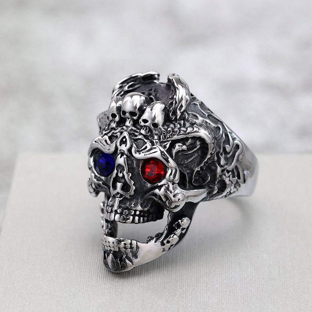 Punk Skull Stainless Steel Men's Ring