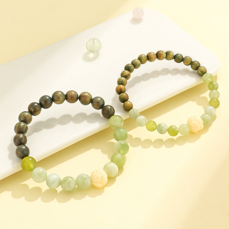 Green Sandalwood Couple Bracelet