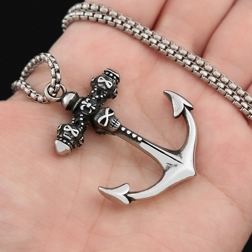 Foreign Trade Cross-Border Titanium Steel Necklace For Men