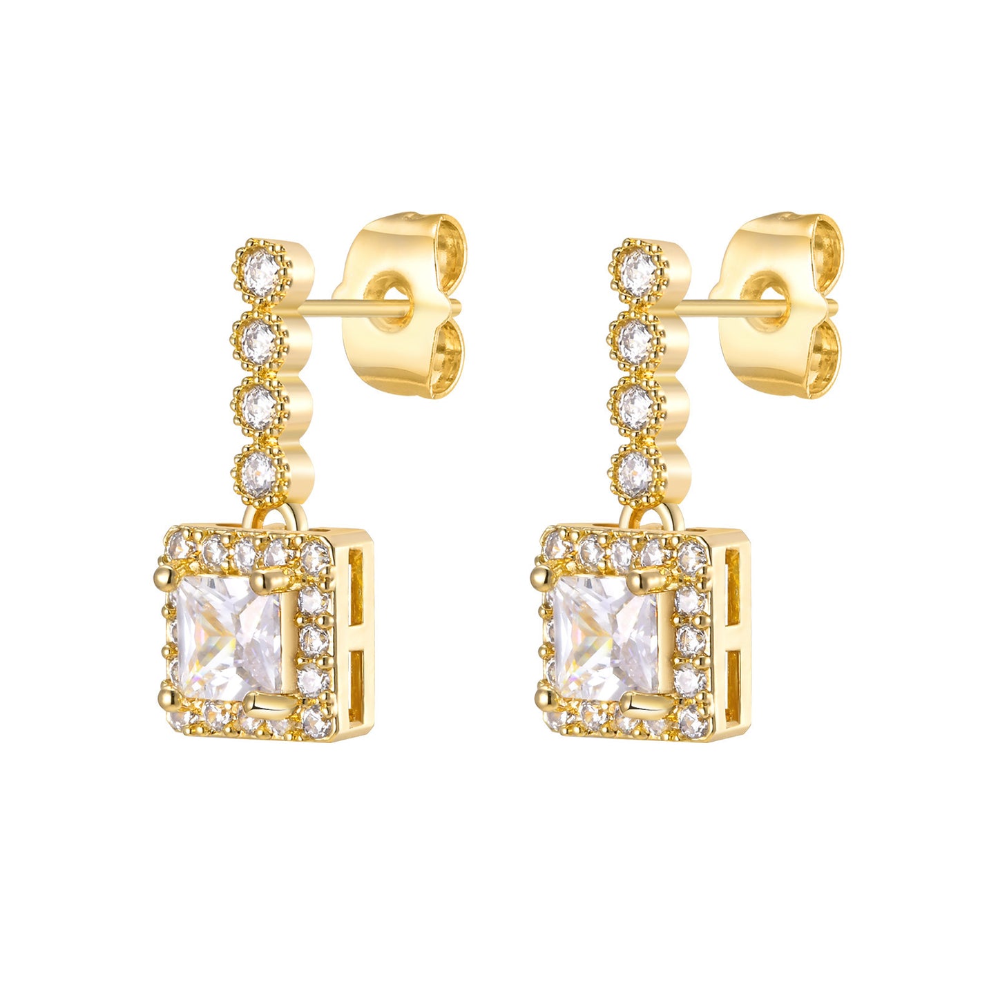 Earrings Zircon Earrings Gold Earrings Women's Fashion Jewelry Wholesale