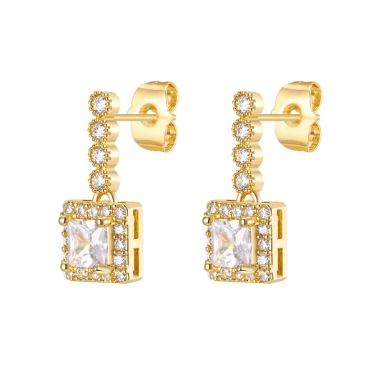 Earrings Zircon Earrings Gold Earrings Women's Fashion Jewelry Wholesale