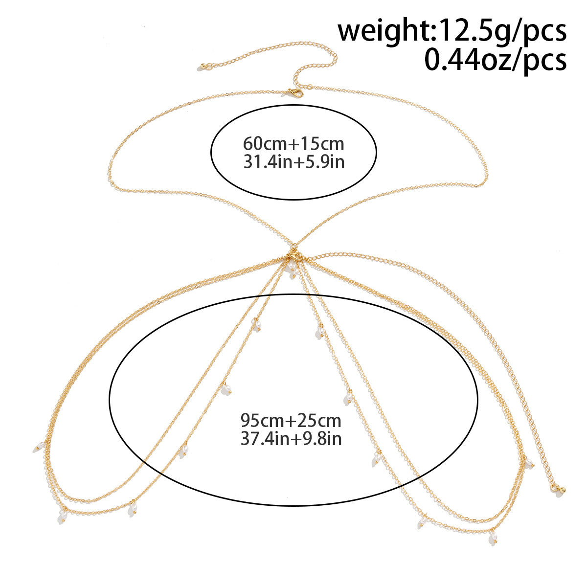 European and American Cross-Border Butterfly Crystal Bikini Chest Chain with Star Shaped Rhinestone Body Chain