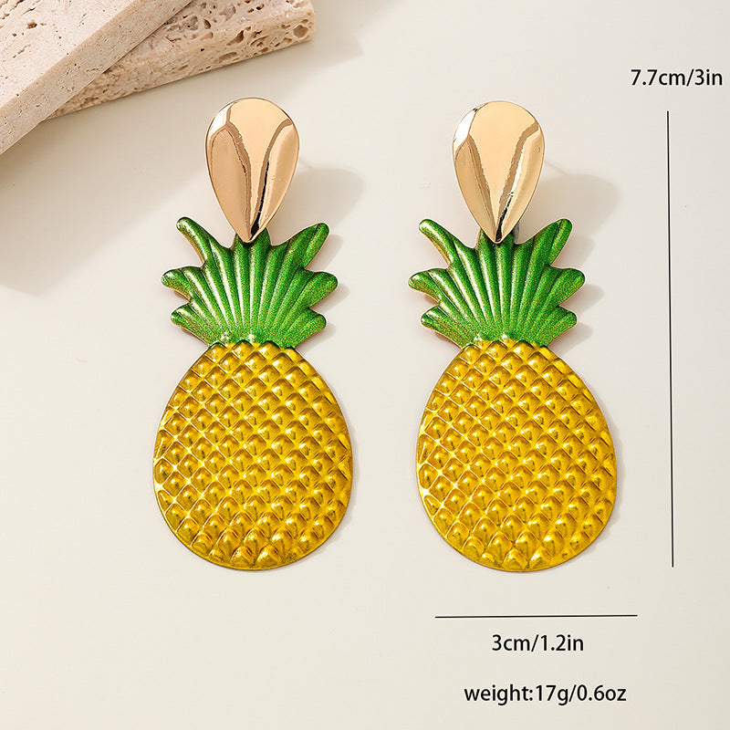 Planderful Vienna Verve Earrings – Fashionable Big Pineapple Design
