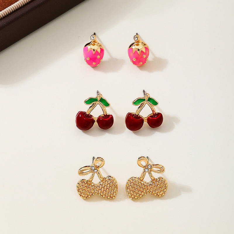 Planderful Vienna Verve Earrings Set – Adorable Summer Fruit Designs