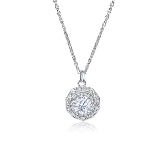 Planderful 925 Sterling Silver Necklace For Women Zircon Sparkle Everyday Genie Versatile Luxury Jewelry