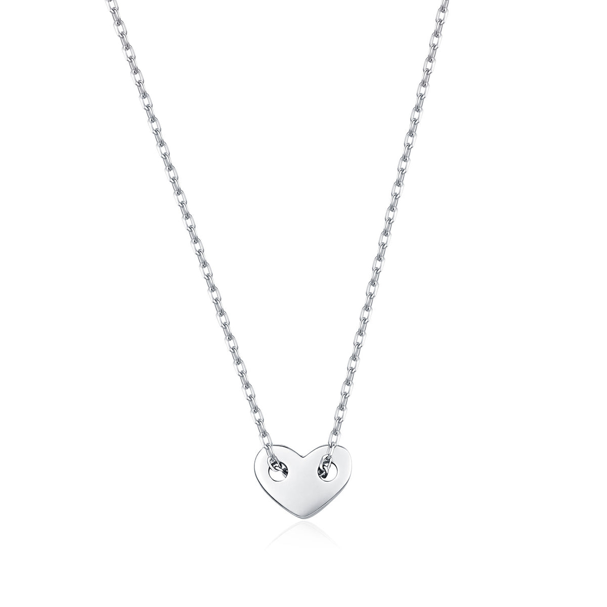 925 Sterling Silver Sculptural Heart Pendant Necklace