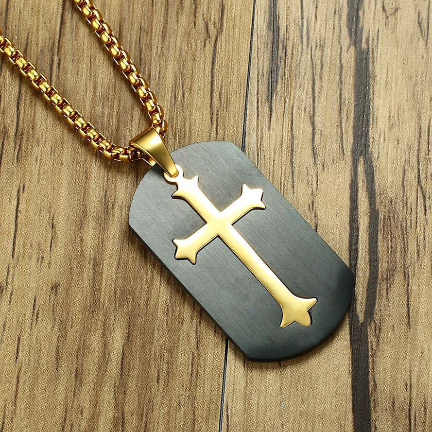 Jewelry 45MM Stainless Steel Cross Pendant for Men