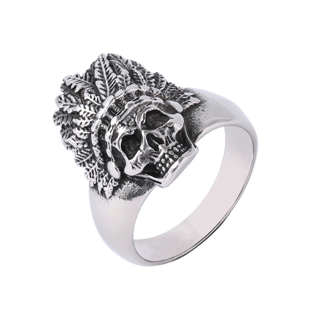 Titanium Steel Indian-Inspired Ring