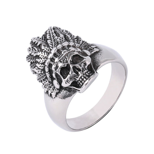 Titanium Steel Indian-Inspired Ring