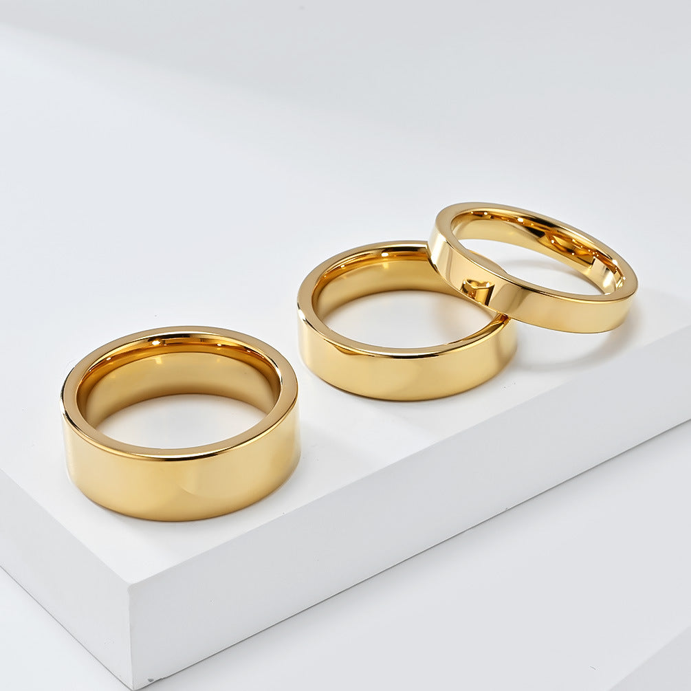 Planderful Everyday Genie Tungsten Steel Ring Unisex Luxury Wedding Band Gift for Couples