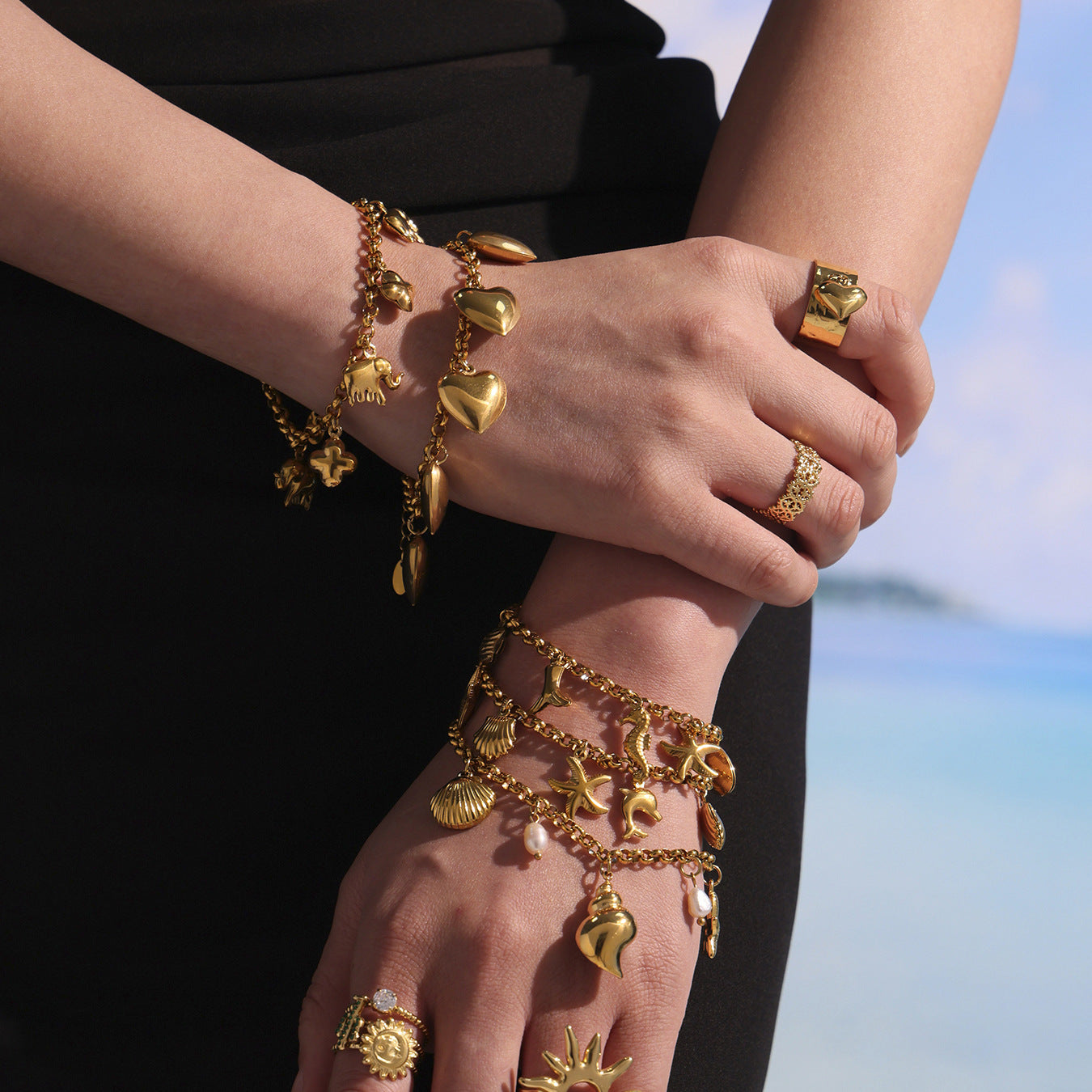 Planderful Genie 18K Gold Plated Women Love Bracelet