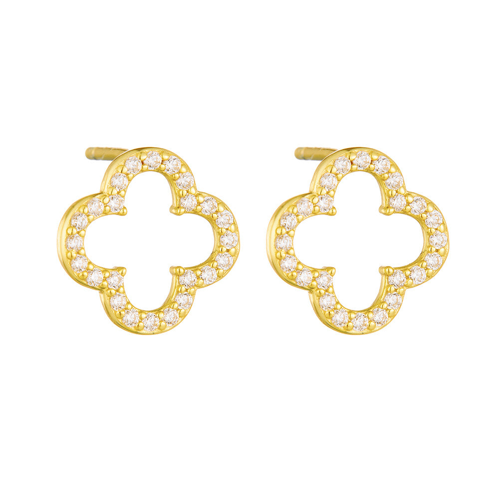 European and American Ins Wind Four-Leaf Clover Earrings