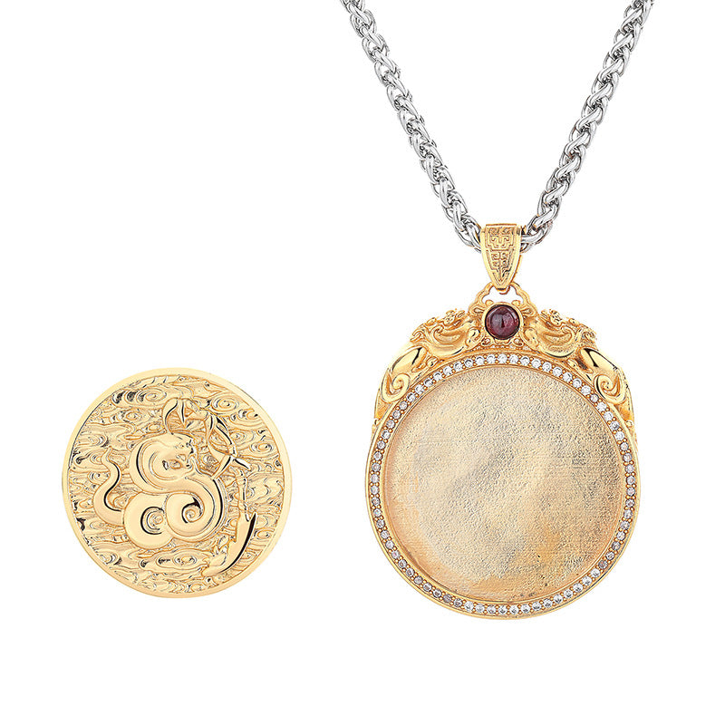 Steel Necklace - Elegant Unisex Buddha Natal Zodiac Pendant Perfect For Men And Women