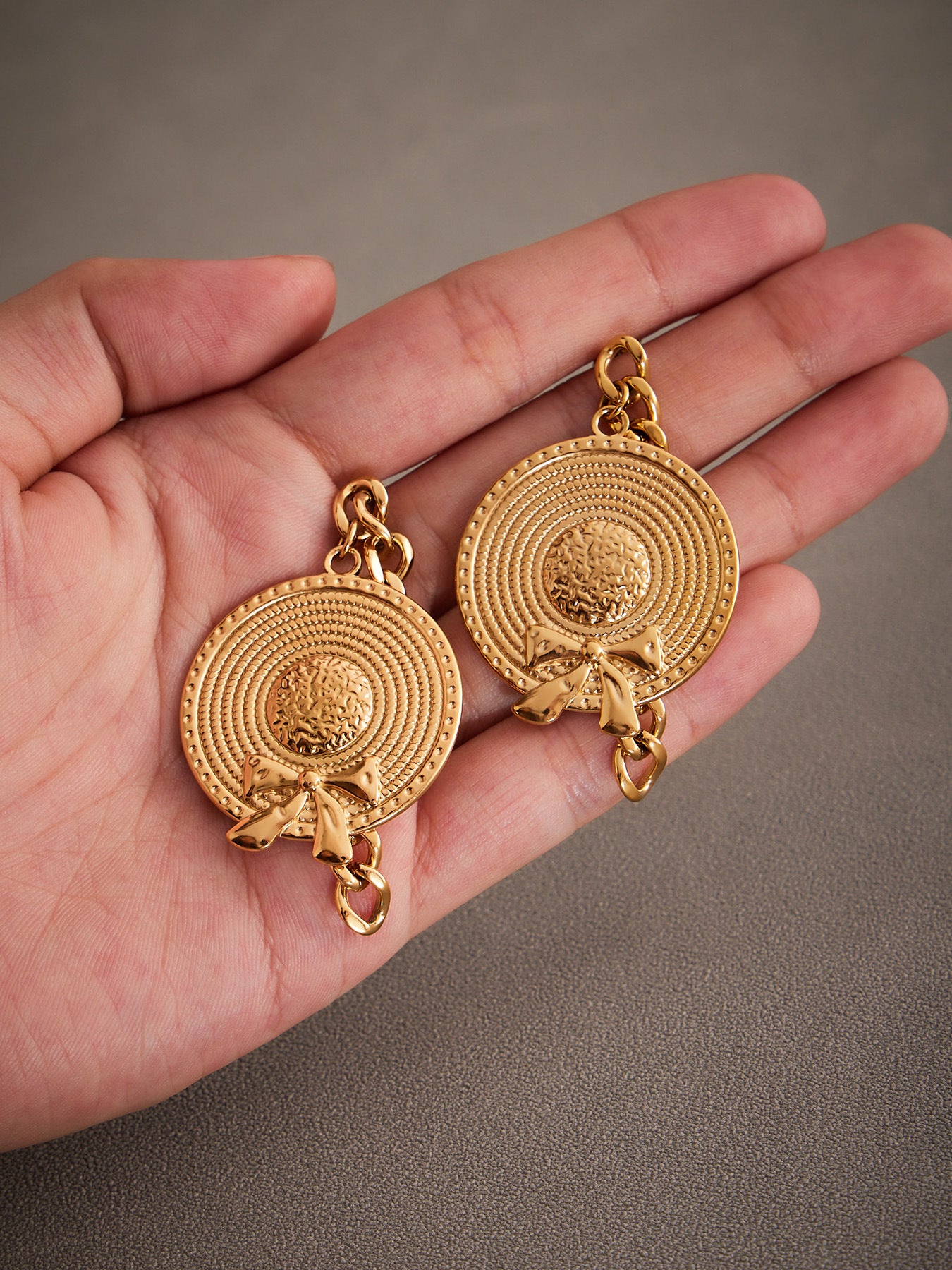 Planderful Eco Friendly Bow Top Hat Fringed Earrings