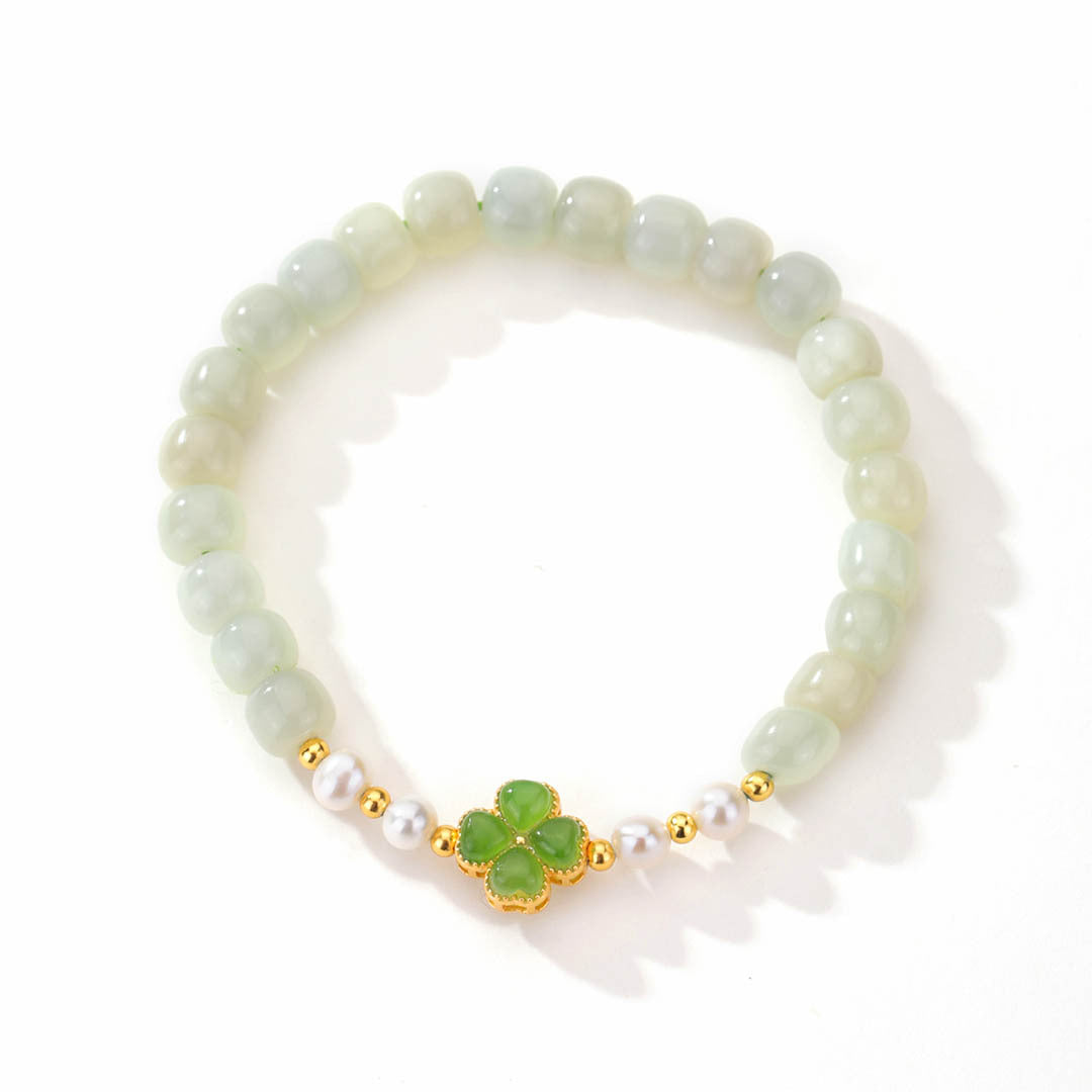 Clover Pearl 925 Sterling Silver Bracelet