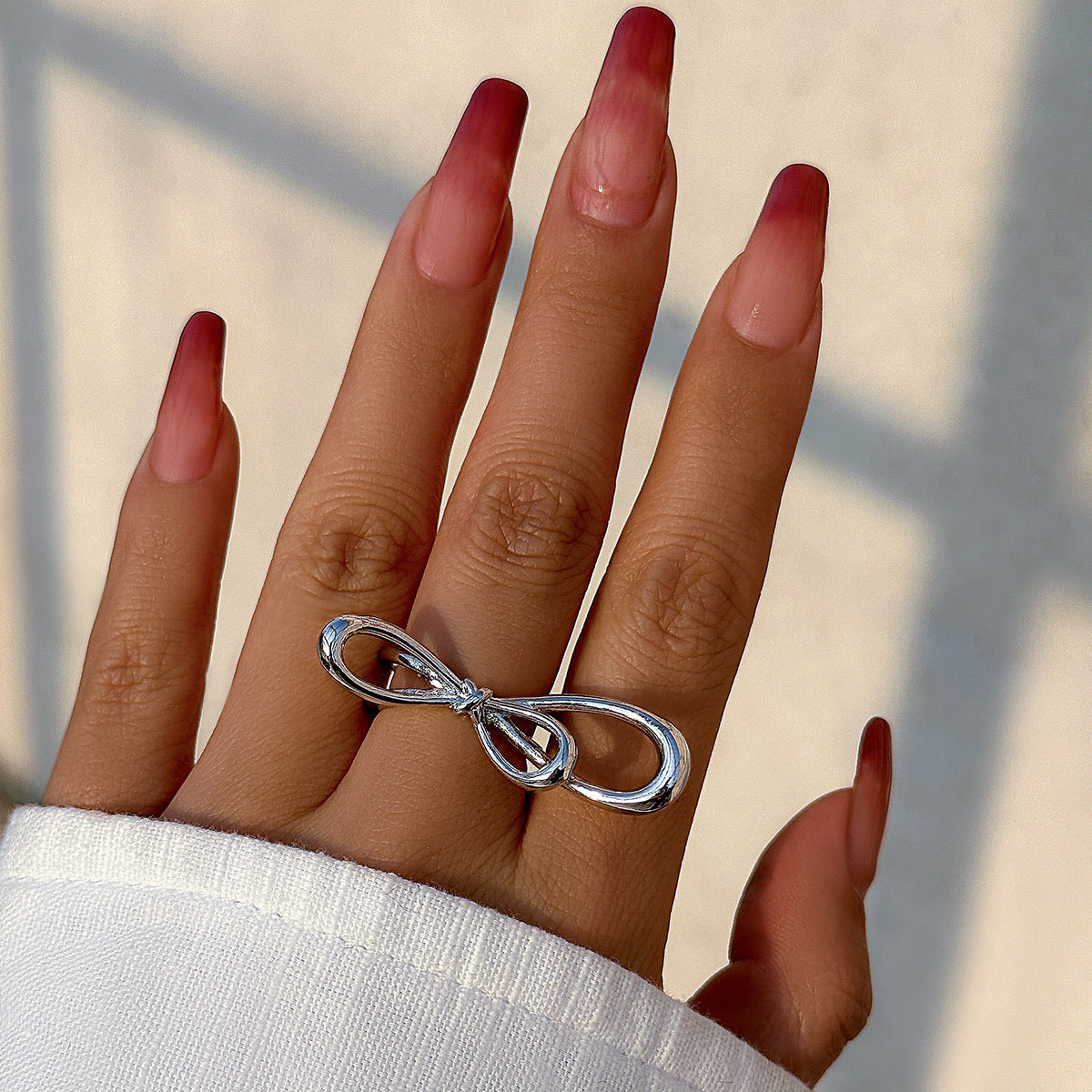 Butterfly Bow Two-finger Exaggerated Ring from Vienna Verve Collection