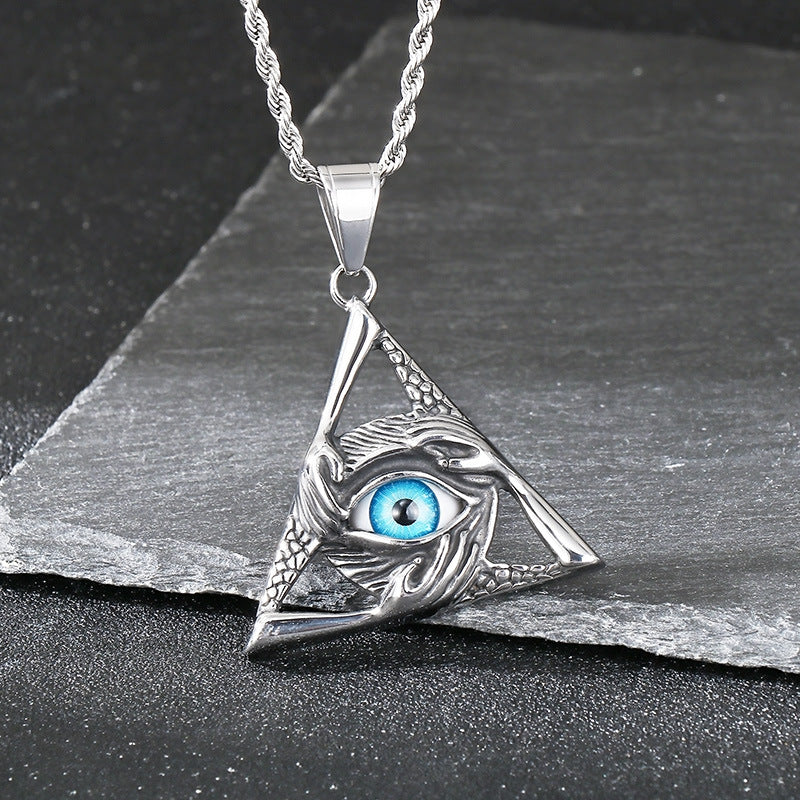 Planderful Nordic Viking Pendant for Men Turquoise Octagram