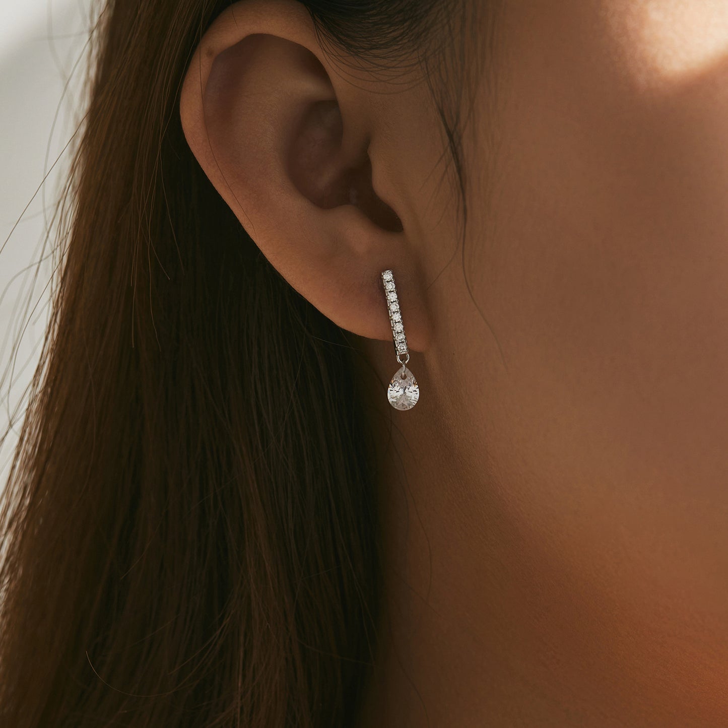 Planderful Everyday Genie Earrings – Elegant Sterling Silver with Zircon Accents