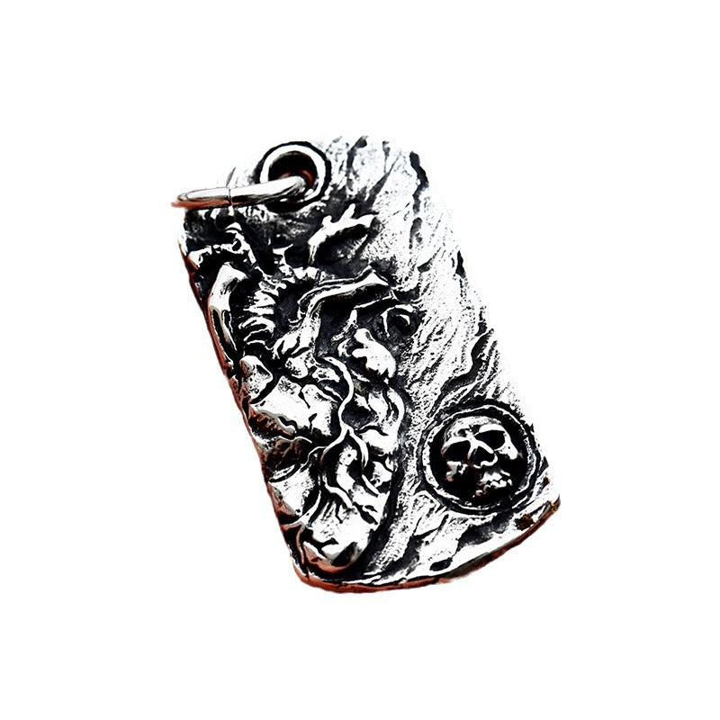 Titanium Steel Skull Pendant for Men - European and American Fashion Jewelry Wholesale